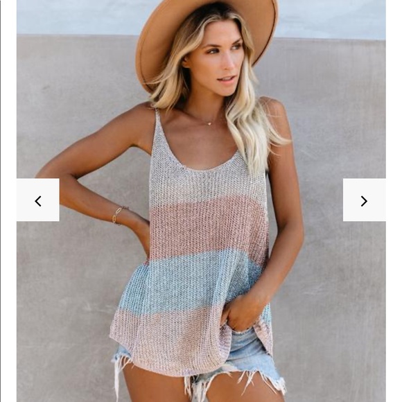 Vici Tops - 🌈NWT! Vici Gimme More Colorblock Metallic Tank
